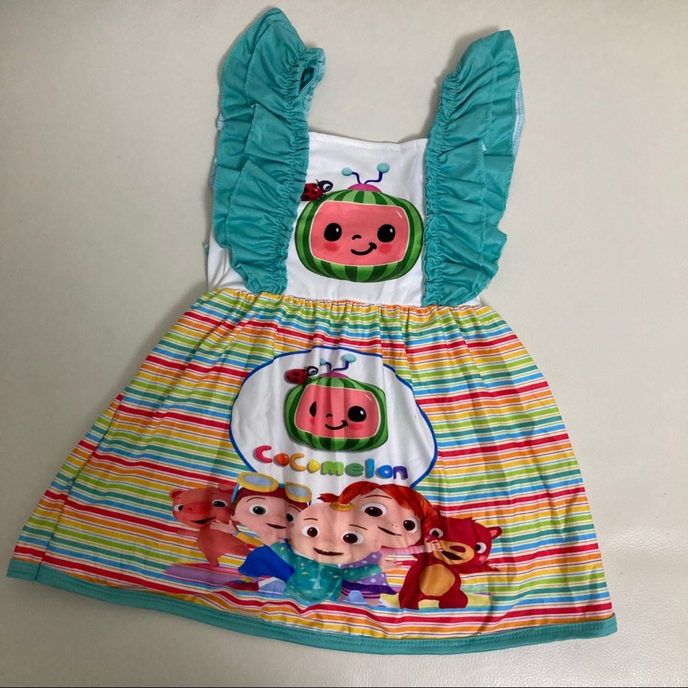 Cocomelon Cute Ruffle rainbow Dress